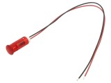 Lampă de control LED roşie, &Oslash;10mm, 24V DC, APEM