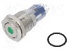 Intrerupator anti-vandalism, ON-(ON), &Oslash;16.2mm, BULGIN, MP0045/1D1GN220S