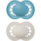 MAM Original 16m+ suzetă Turquoise/ Grey 2 buc