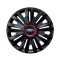 Set 4 capace roti Negre Cu Inel Rosu Royal R15 pentru gama auto Ford