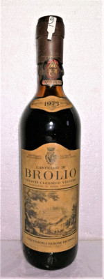 9 - VIN ROSU CHIANTI CLASSICO VECCHIO DOC BROLIO, RECOLATARE 1973 CL 72 GR. 12,5 foto