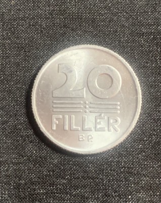 Moneda 20 filler 1981 Ungaria foto