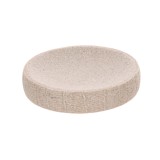 Cumpara ieftin Săpuniera Polirășină Rotundă Efect Frunza &ndash; Crem