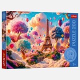 Puzzle 200 Piese, Turnul Eiffel cu Baloane de Aer Cald, Multicolor, Carton, CMCLASS