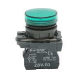 Indicator LED de semnalizare verde 24V, 18mA, TB5 Breckner Germany
