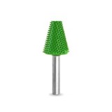 Biax sculptura lemn SABURR Cap conic taiat-19 mm tija 6 mm, Granulatie Saburr ASPRA - VERDE