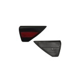 Element reflectorizant catadioptru Tesla Model 3, 07.2017-12.2023; Model Y, 03.2020-, montare spate, dreapta, cu bandou; rama neagra, rosu; Omologare