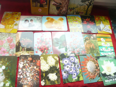 Lot 22 Calendare : Flori ,copii ,animale ,anii &amp;#039;74,77-80,83-85,87 ,98 si 99 foto