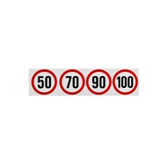 Set abtibilduri limita viteza reflectorizante pentru camion, diametru 18.8 cm 50, 70, 90, 100