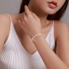 Bratara Reglabila Din Argint 925 si Snur ALB ARG404F, Argintboutique