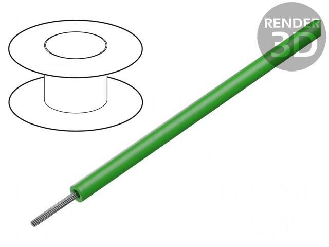 Cablu HookUp Wire 32AWG PVC Verde 30,5m