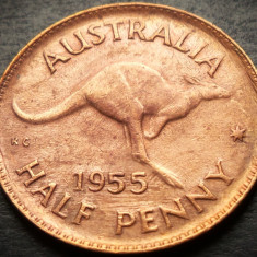Moneda istorica HALF PENNY - AUSTRALIA, anul 1955 * cod 4935