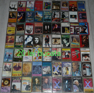 casete audio pop rock Prodigy,RoxetteTechnotronic,UB40,Enigma,Bob Marley,Sandra foto