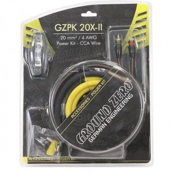 Kit de cabluri de &amp;icirc;naltă calitate de 20 mm&amp;sup2; Ground Zero GZPK 20X-II foto