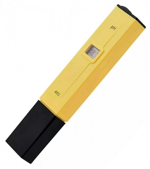 Tester PH electronic, afisaj LCD, masurare: 0,0 - 14,0 pH, 15,5 x 3,1 x 1,8 cm, galben/negru