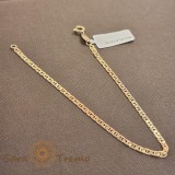 Bratara fina placata cu aur 18K, model nou cu placute decupate, 21 cm