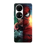 Husa compatibila cu Huawei Nova Y70 model Venom x Spiderman, Silicon, TPU, Viceversa, Transparent, Carcasa
