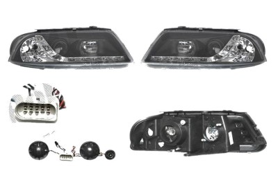 Set faruri tuning VW Passat Sedan+Combi (B5 (3B GP)) 11.2000-01.2005 BestAutoVest partea Dreapta+Stanga daytime running light, tip bec H1+H1, transpa foto