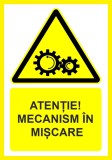 Placuta atentie mecanism in miscare