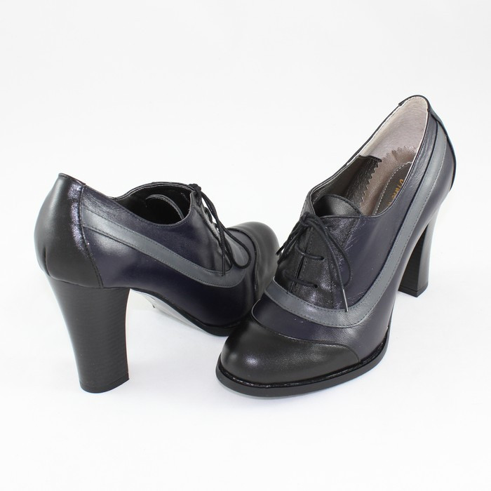 Pantofi cu toc dama piele naturala - Nike Invest negru albastru - Marimea 40