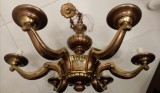 Boem candelabru din bronz masiv de dimensiuni impresionante cu 6 brate