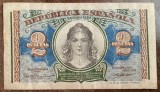 B11 2 - Bancnota foarte veche - Spania - 2 pesetas - 1930