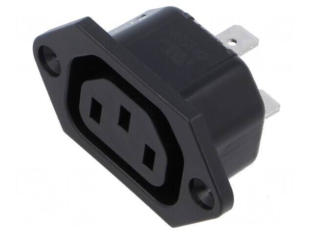 Conector alimentare AC soclu mamă 10A 250VAC IEC 60320 IP30