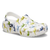 Saboti Crocs Classic Toddler Character Print Clog Alb - Dinosaur