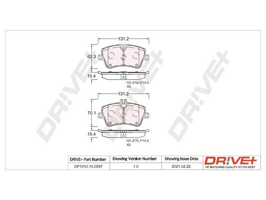 Dr!ve+ DP1010.10.0857 set placute frana,frana disc