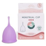 Cupe menstruale FEMI.EKO&reg;, din silicon medical, protecție p&acirc;nă la 12 ore, mărime S, mov