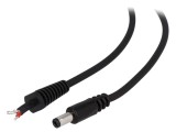 Cablu Electric 2x1mm&sup2; cu Mufă DC 5,5/2,1 Negru 1,5m