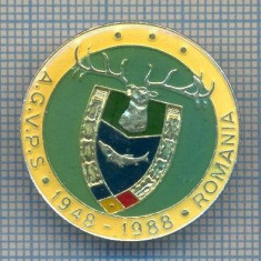 AX 133 INSIGNA VANATOARE SI PESCUIT SPORTIV PERIOADA RSR -A.G.V.P.S -1948-1988