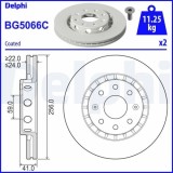 Set discuri frana Chevrolet Aveo / Kalos Liftback (T200), Aveo / Kalos Liftback (T250, Aveo / Kalos Sedan (T200), Aveo / Kalos Sedan (T250, 1.5, 1.4, Delphi