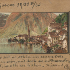 Austro-Ungaria, carte poştală circulată intern, 1901, furnir