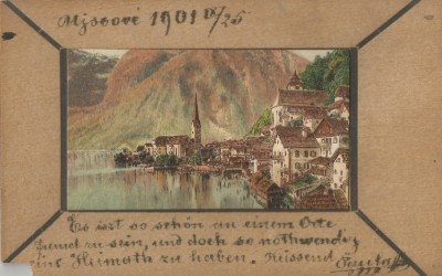 Austro-Ungaria, carte poştală circulată intern, 1901, furnir foto