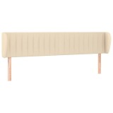 Cumpara ieftin Tablie de pat cu aripioare crem 203x23x78/88 cm textil