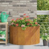 vidaXL Jardinieră Ruginit 90 x 45 x 50 cm Oțel rezistent de intemperii 883716