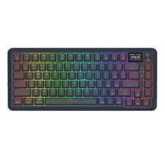 Tastatura gaming mecanica Bluetooth cu si fara fir Redragon Flekact Pro neagra iluminare RGB