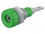 Conector banană 2mm verde 10A 23mm pe panou ST&Auml;UBLI
