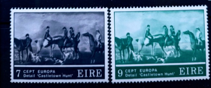 Irlanda 1975 Europa Cept arta pictura cai serie 2 neștampilat