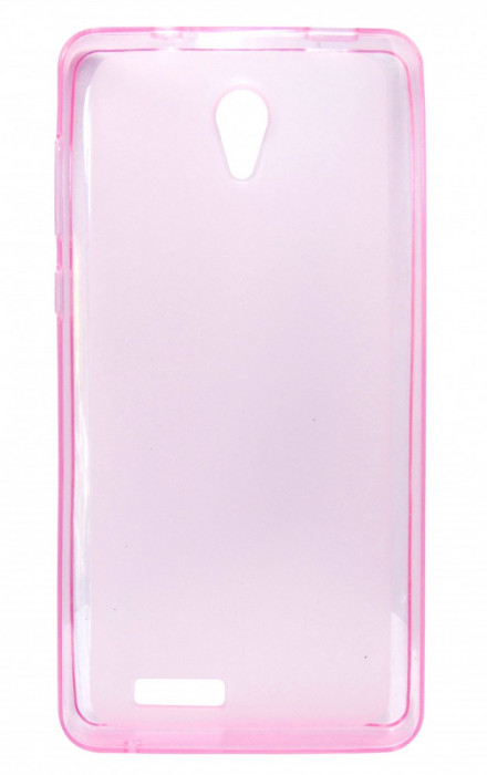 Husa silicon roz semitransparent (cu spate mat) pentru Allview P6 Life