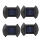 Set 4 lampi LED solare cu lumina bidirectionala pentru garduri, scari exterioare, senzor de lumina, iluminare alb cald