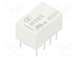 Releu electromagnetic DPDT 5V 2A PCB HONGFA
