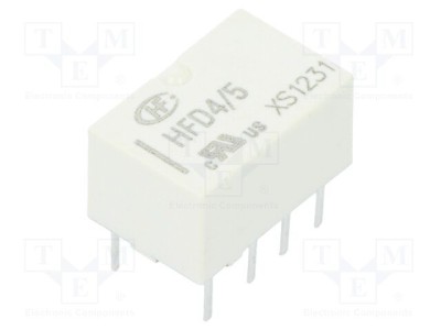Releu electromagnetic DPDT 5V 2A PCB HONGFA foto