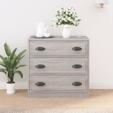 Servantă, gri sonoma, 70x35,5x67,5 cm, lemn prelucrat