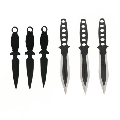 Set 3 cutite de aruncat Ballistic Blades si trei cutite de aruncat, Black Fury, IdeallStore&amp;reg;, otel inoxidabil foto