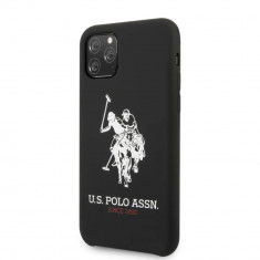 Husa Cover US Polo Silicone Big Horse pentru iPhone 11 Pro Max Negru