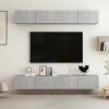 VidaXL Comode TV, 4 buc., gri beton, 100x30x30 cm, PAL
