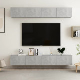 Dulapuri TV, 4 buc, gri beton, 100x30x30 cm, lemn prelucrat GartenMobel Dekor, vidaXL