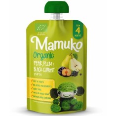 Piure de pere, prune si coacaze negre bio 100g Mamuko